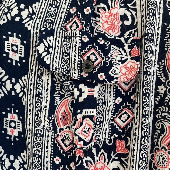 Angie Dark Blue Boho Mini Dress - Picture 4 of 13